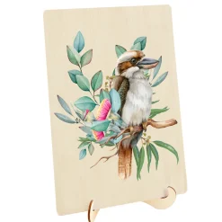 Australian Geographic Puzzles|Arts & Crafts-117 Piece Shaped Wooden Jigsaw Puzzle, Kookaburra