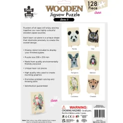 Australian Geographic Puzzles|Arts & Crafts-128 Piece Wooden Jigsaw Puzzle, Galah