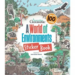 Kids Australian Geographic Activity Books|Animals & Nature-A World of Environments Sticker Book