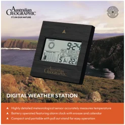 Australian Geographic Weather|Tech-Digital Weather Station - Dark Wood