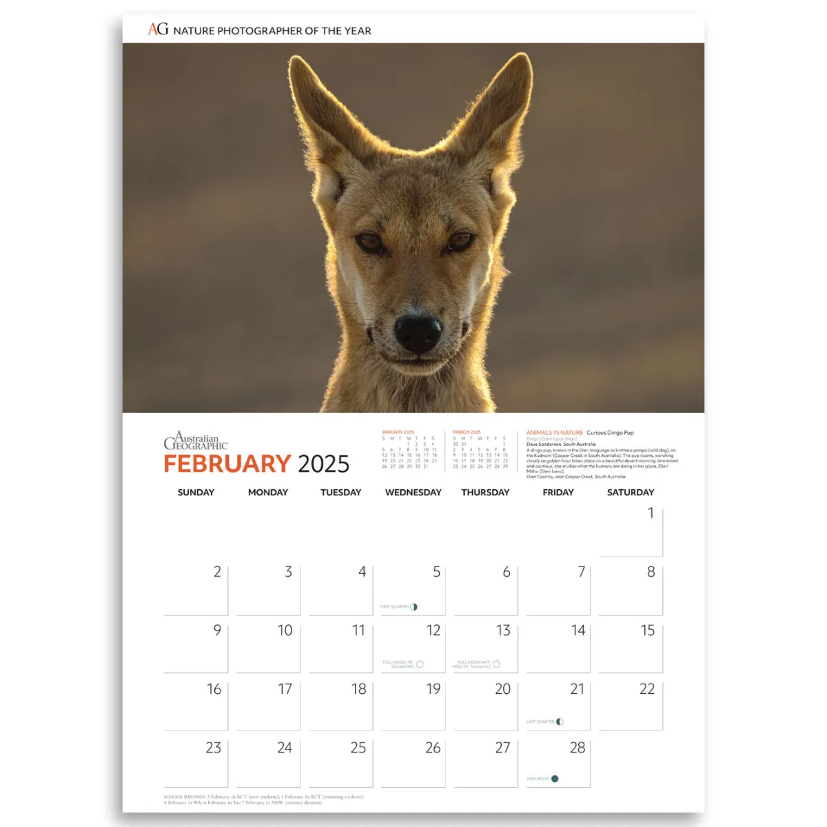 Australian Geographic Calendars & Diaries|Calendars & Diaries-Nature Photographer of the Year Calendar 2025