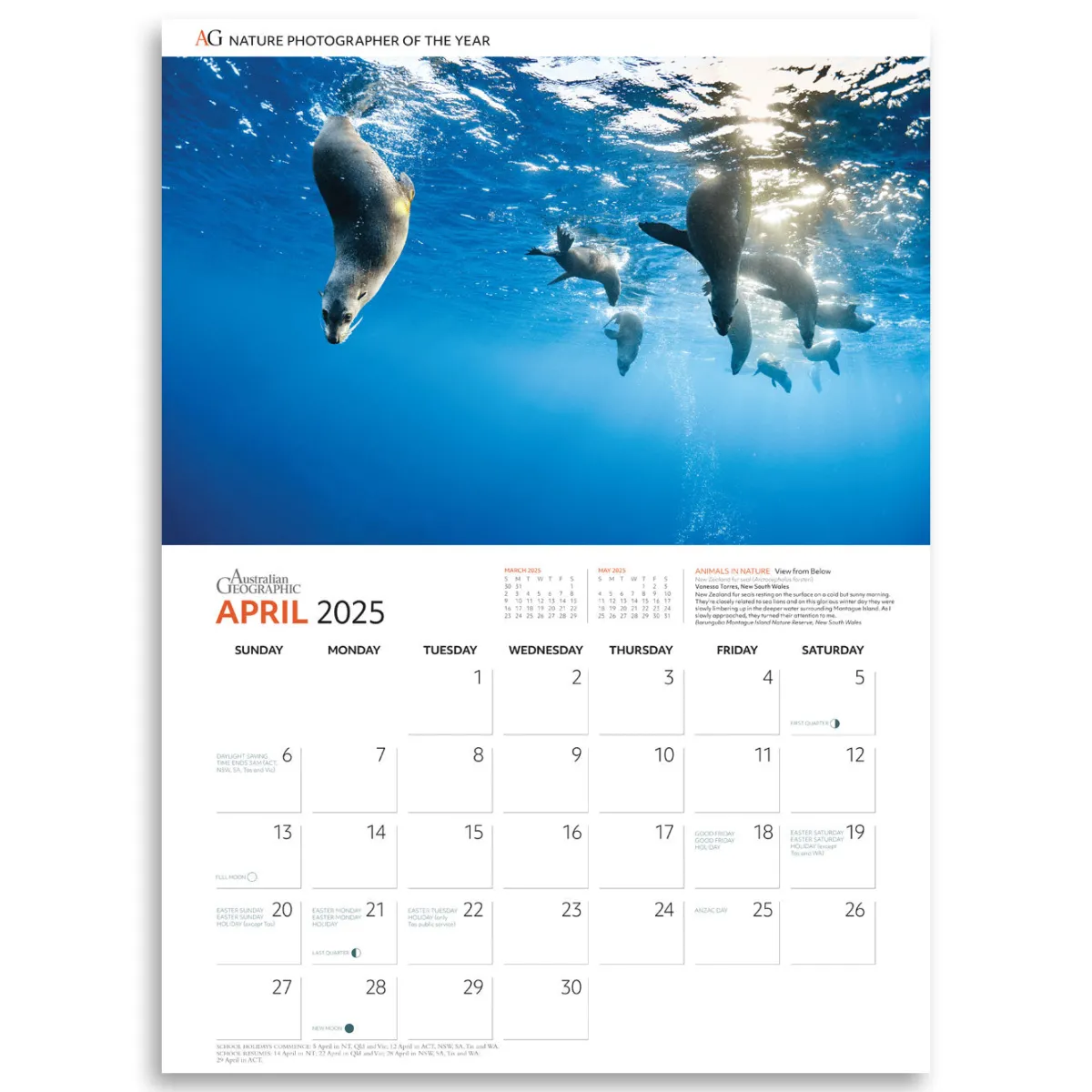 Australian Geographic Calendars & Diaries|Calendars & Diaries-Nature Photographer of the Year Calendar 2025
