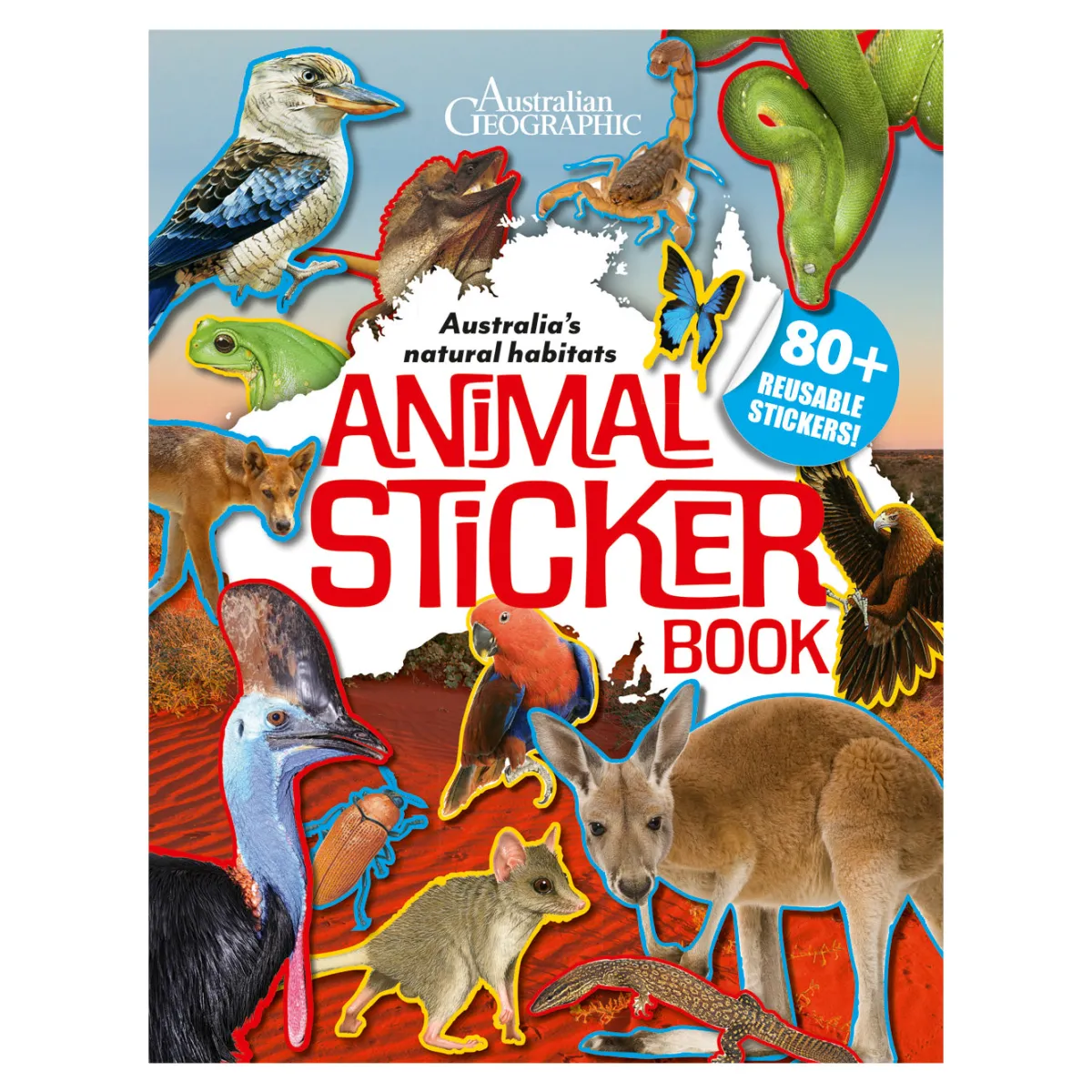 Kids Australian Geographic Activity Books|Animals & Nature-Australia's Natural Habitats Animal Sticker Book