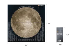 Australian Geographic Maps & Posters|Maps & Posters-Celestron Observer's Map of the Moon