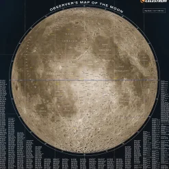 Australian Geographic Maps & Posters|Maps & Posters-Celestron Observer's Map of the Moon