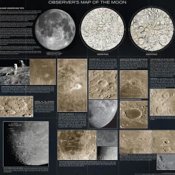 Australian Geographic Maps & Posters|Maps & Posters-Celestron Observer's Map of the Moon