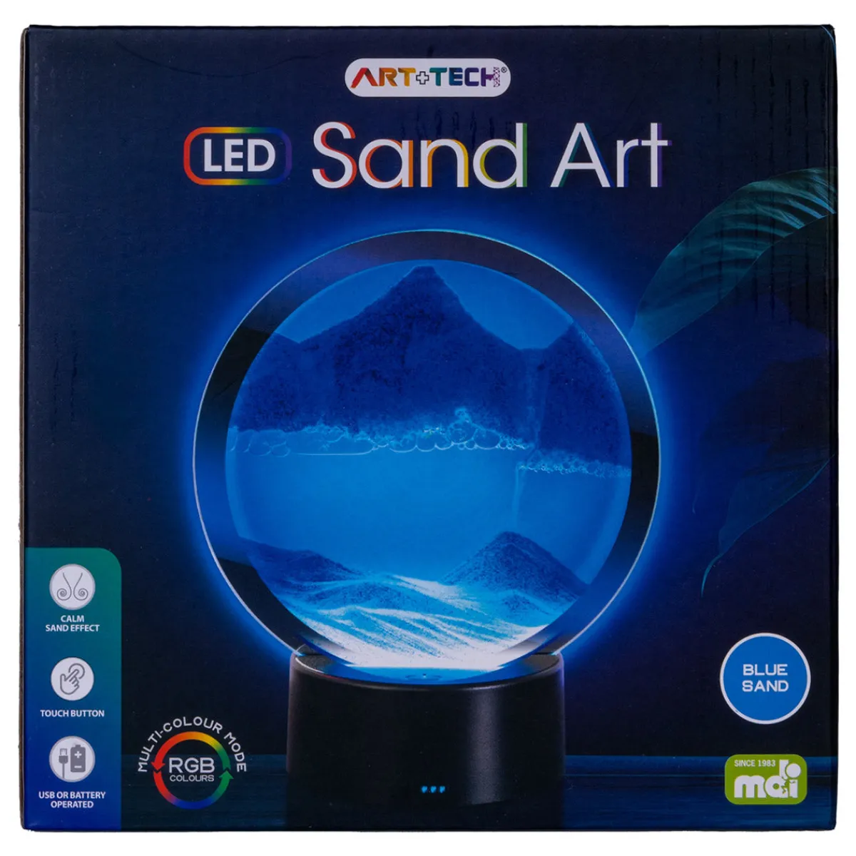 Australian Geographic 8+ Years|Lights-Circular LED Sand Art - Blue