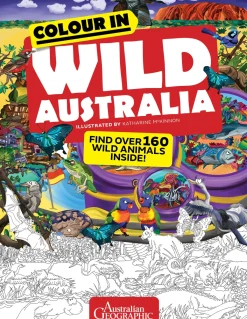 Kids Australian Geographic Activity Books|Age 8+-Colour In Wild Australia
