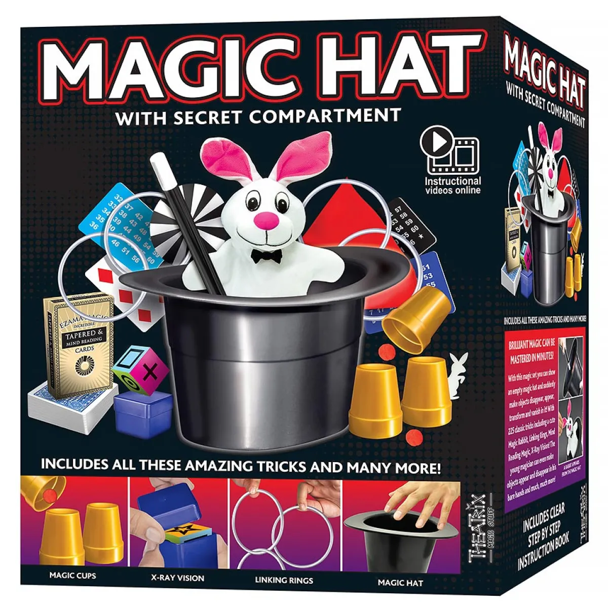 Australian Geographic 5-7 Years-Ezama Magic Hat with Secret Compartment 225 Tricks