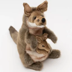 Australian Geographic Plush & Soft Toys|0-24 Months-Hansa Kangaroo And Joey Puppet