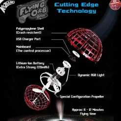 Australian Geographic 8+ Years|Outdoor-Kazaang Flying Orb Ball - Red