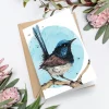 Australian Geographic Accessories|Greeting Cards-Poser - Superb Fairy-Wren Greeting Card by Shannon Dwyer