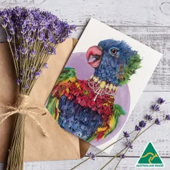 Australian Geographic Accessories|Greeting Cards-Rainbow - Lorikeet Greeting Card by Shannon Dwyer
