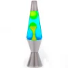 Australian Geographic 8+ Years|Lights-Retro Silver Lava Lamp with Blue and Yellow Wax - 37cm