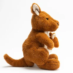 Australian Geographic Plush & Soft Toys|0-24 Months-Ruth Kangaroo with Joey Plush Toy - 33cm