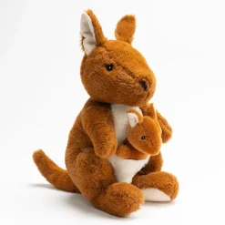 Australian Geographic Plush & Soft Toys|0-24 Months-Ruth Kangaroo with Joey Plush Toy - 33cm