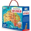 Australian Geographic 8+ Years|Puzzles-Sassi Travel, Learn and Explore - Puzzle and Book Set - Australia, 210 pcs