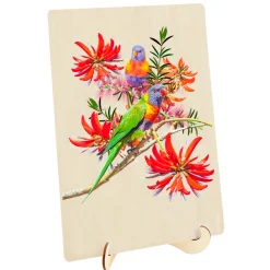 Australian Geographic Puzzles|Arts & Crafts-Shaped Wooden 123 Piece Jigsaw Puzzle, Lorikeets
